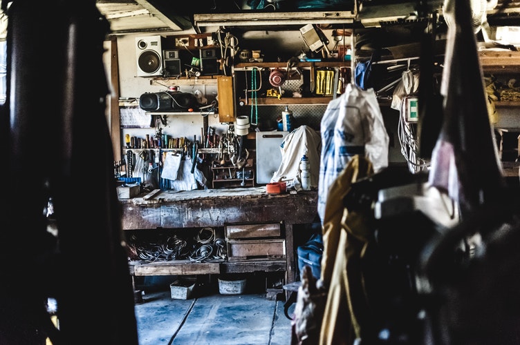 Cluttered garage